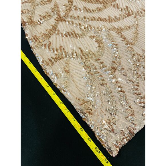 ~ NEW! Lg Blush Sequin Mini Dress Hoco Prom Dance Juniors Teen "Emerald Sundae" - Picture 7 of 15